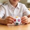 Mini Push Ball Football Fidget Toy with 12-Holes, Stress Relief Press Sensory Toy, Rainbow for Adults and Kids Hand Exercise Tools