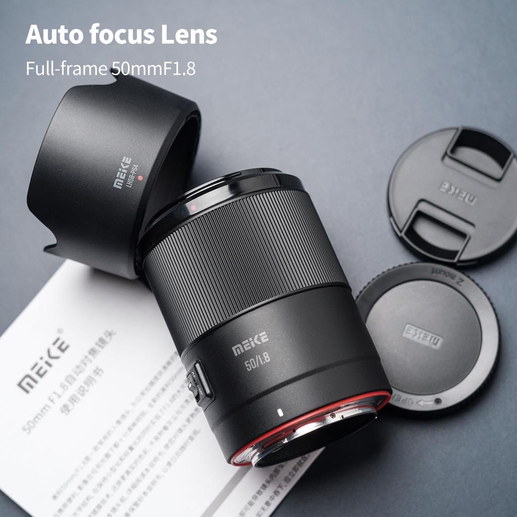 Meike 50mm Autofocus STM Stepping Motor Full Frame Portrait Lens Compatible with Nikon Z Mount Camera Z Fc F1.8 Z50, Z5, Z6, Z7, Z8, Z6II, Z7II, Z9,