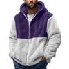 Men'S Winter Zipper Hooded Fleece Sweatshirt With Patch Pocket Casual Jacket