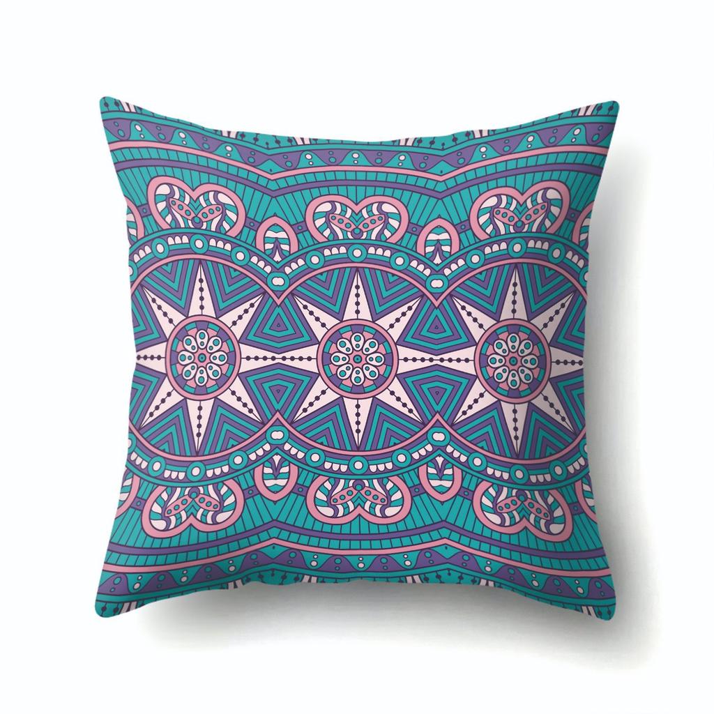 Home Decor Geometric Texture Mandala Polyester Pillow Case Core-free