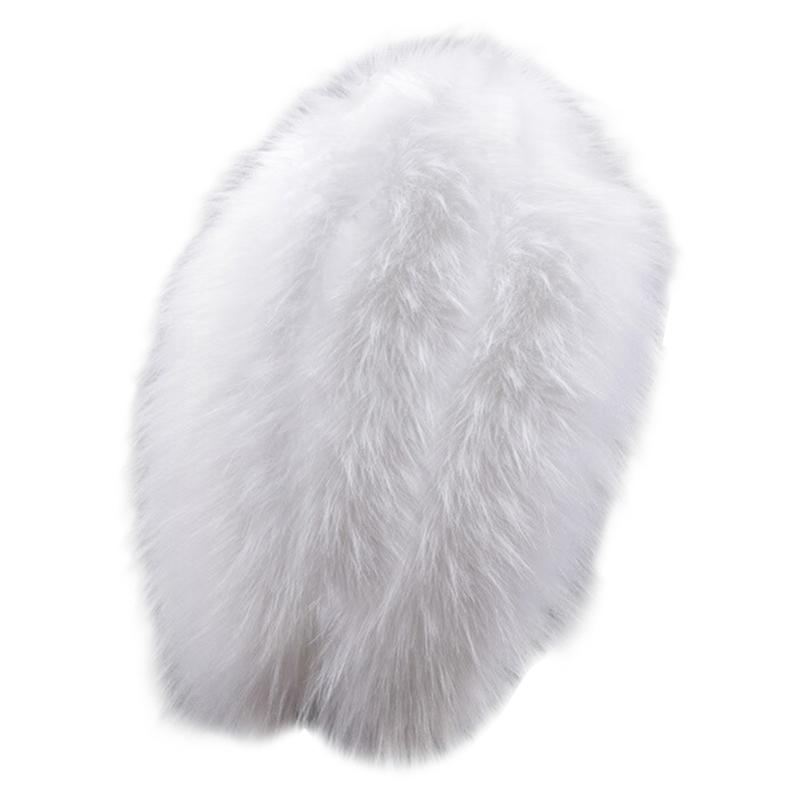 Damen Pelziger Plüschkragen Besatz für Kapuze Ersatz Schal Stola Winter Nackenwärmer Mantel Accessoire