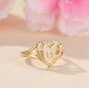 1pc Vintage Hollow 26 Letter Adjustable Ring Fashionable Casual Couple Accessory
