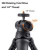 4 Sections Extenable Foldable Camera Tripod 360 Degree Ball Head Selfie Stick with Magnetic Camera Mount Compatible with Insta360 Ace Pro/Ace Pro 2