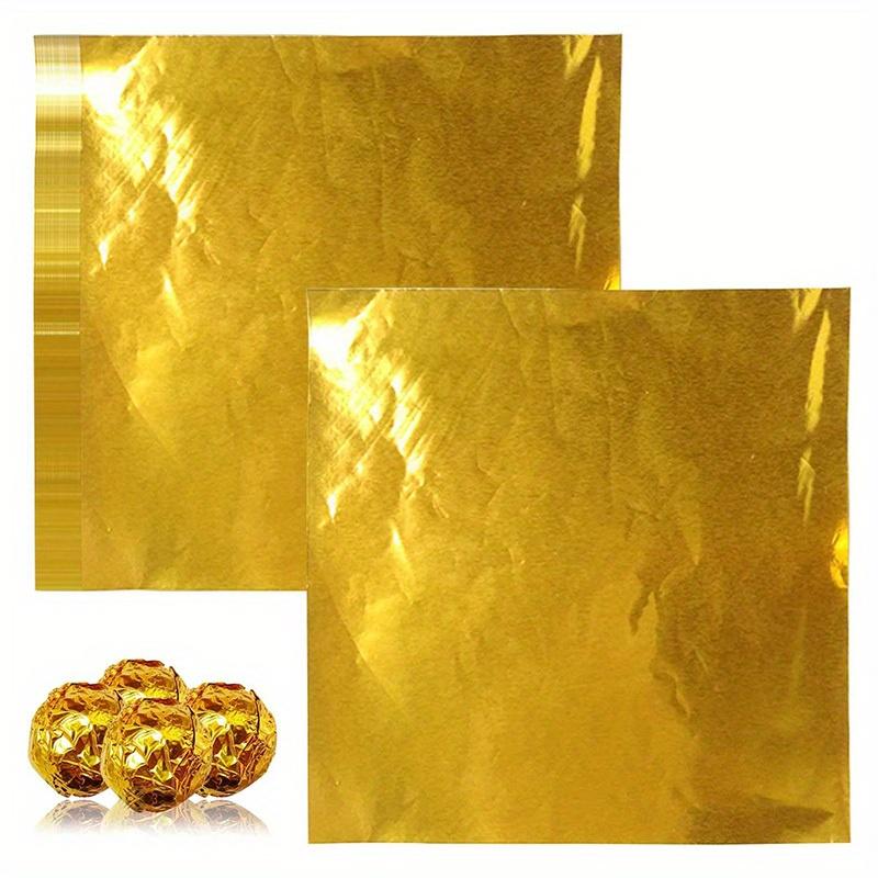 100pcs Aluminum Foil Candy Wrappers Set – Extra Large Square (7.8x7.8 Inches), for Chocolate, Lollipops & Food Wrapping, Decorative Tin Foil Packs