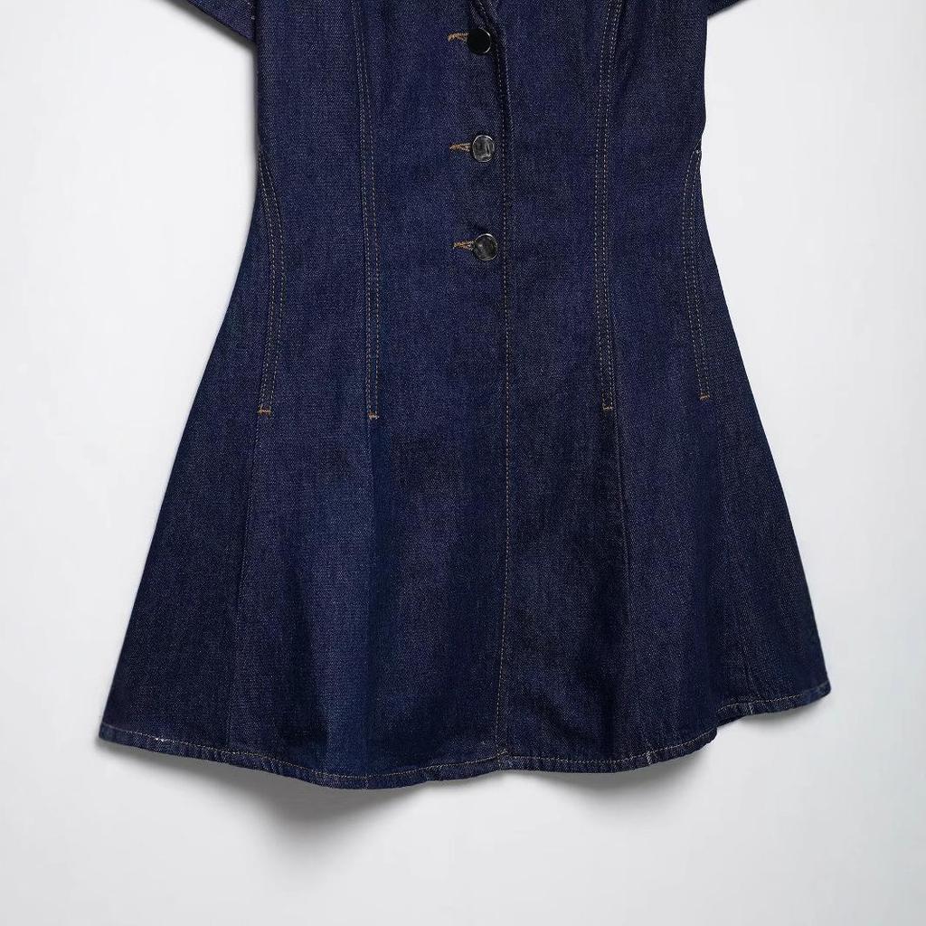 Spring 2025 Women's European & American Style Denim Mini Dress