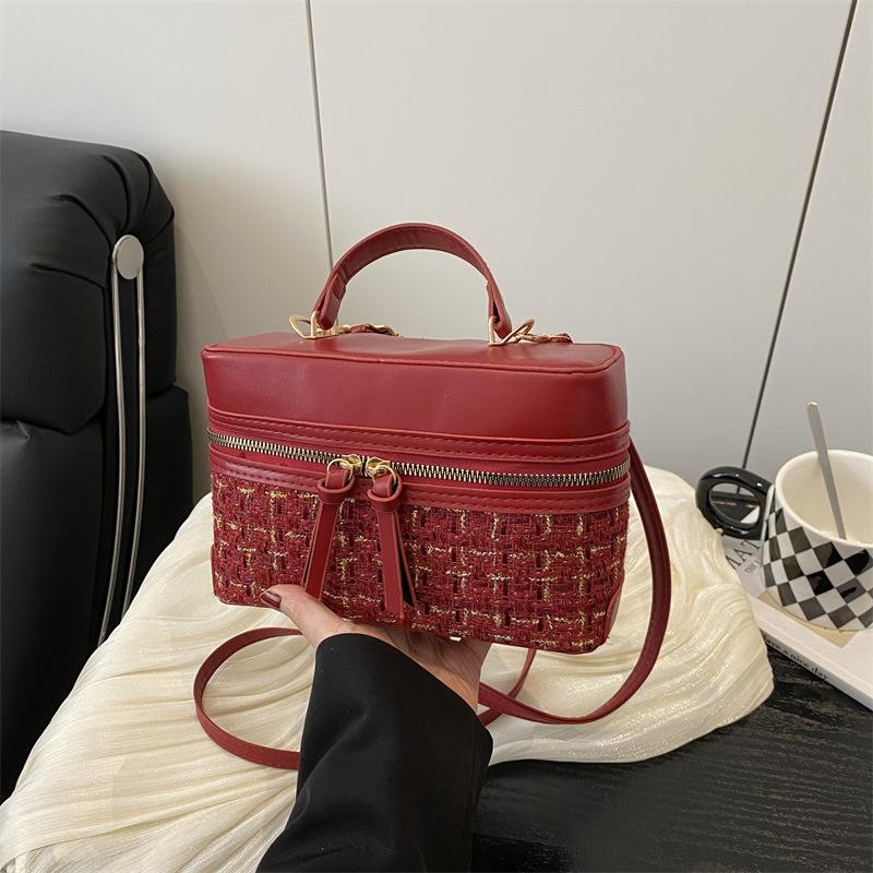 Damentasche 2025 neu vielseitige Box Bag Handtasche Schulter Umhängetasche beliebte Mode kleine quadratische Tasche Internet-Berühmtheit