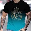 Men's Fashion 3D Printed Men's T-Shirt Round Neck Short Sleeve Trendy Street Wear