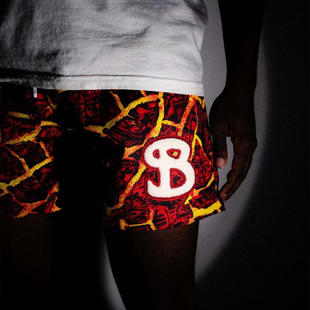 Trendy Brand Men's Quick-Dry Mesh Shorts - American Summer Style for Outdoor Sports & Beach
