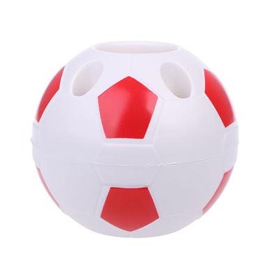 Football Soccer Shape Pen Pencil Holder Desktop Organizer, Home Decoration Student Gift Supplies красный