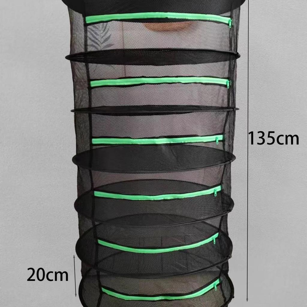 60cm Foldable Round Herb Drying Net and Hanging Basket