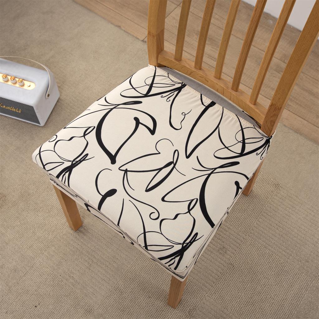 New Color Elastic Chair Cover Printed All-Inclusive Non-Slip Dining Chair Cushion Cover Home Hotel One-Piece Chair Cover