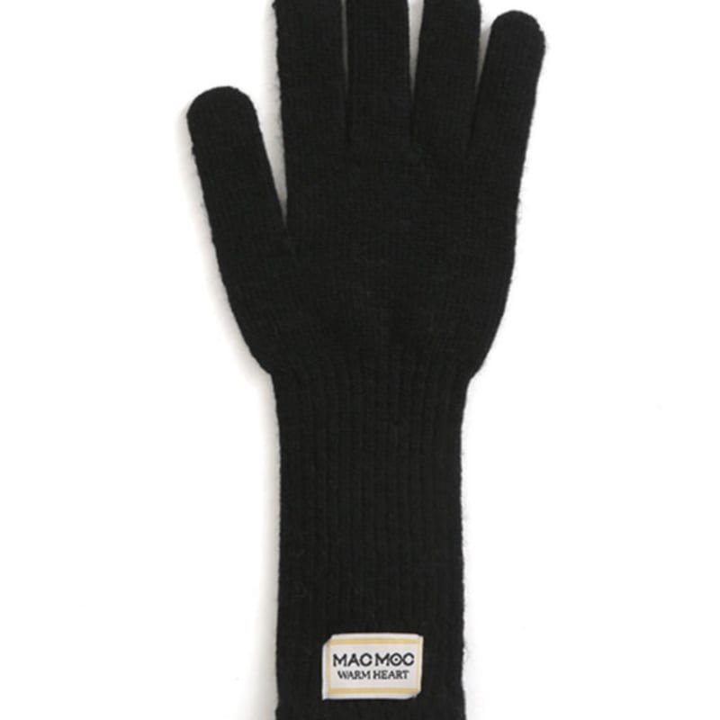 MAC MOC Sso Ok Sook Rabbit Fur Wool Logo Gloves_6 Colors