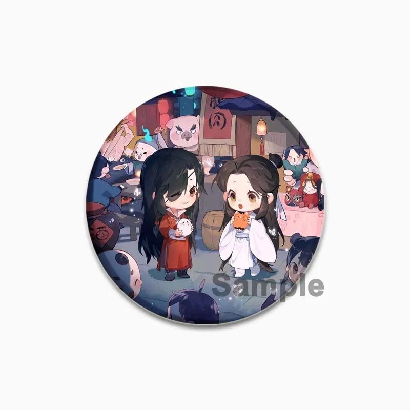 32/44/58mm Heaven Official's Blessing Anstecker Huacheng Xie Lian Anime Broschen Handgemachte Niedliche Emaille-Pins für Kragen Kleidung Schmuck 44/58mm