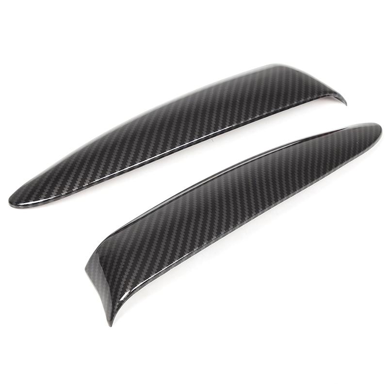 

ABS Carbon Fiber For Fiat 500 2016-2026 Car Front Fog Lamp Side Fang Decorative Strip Sticker Car External Accessories