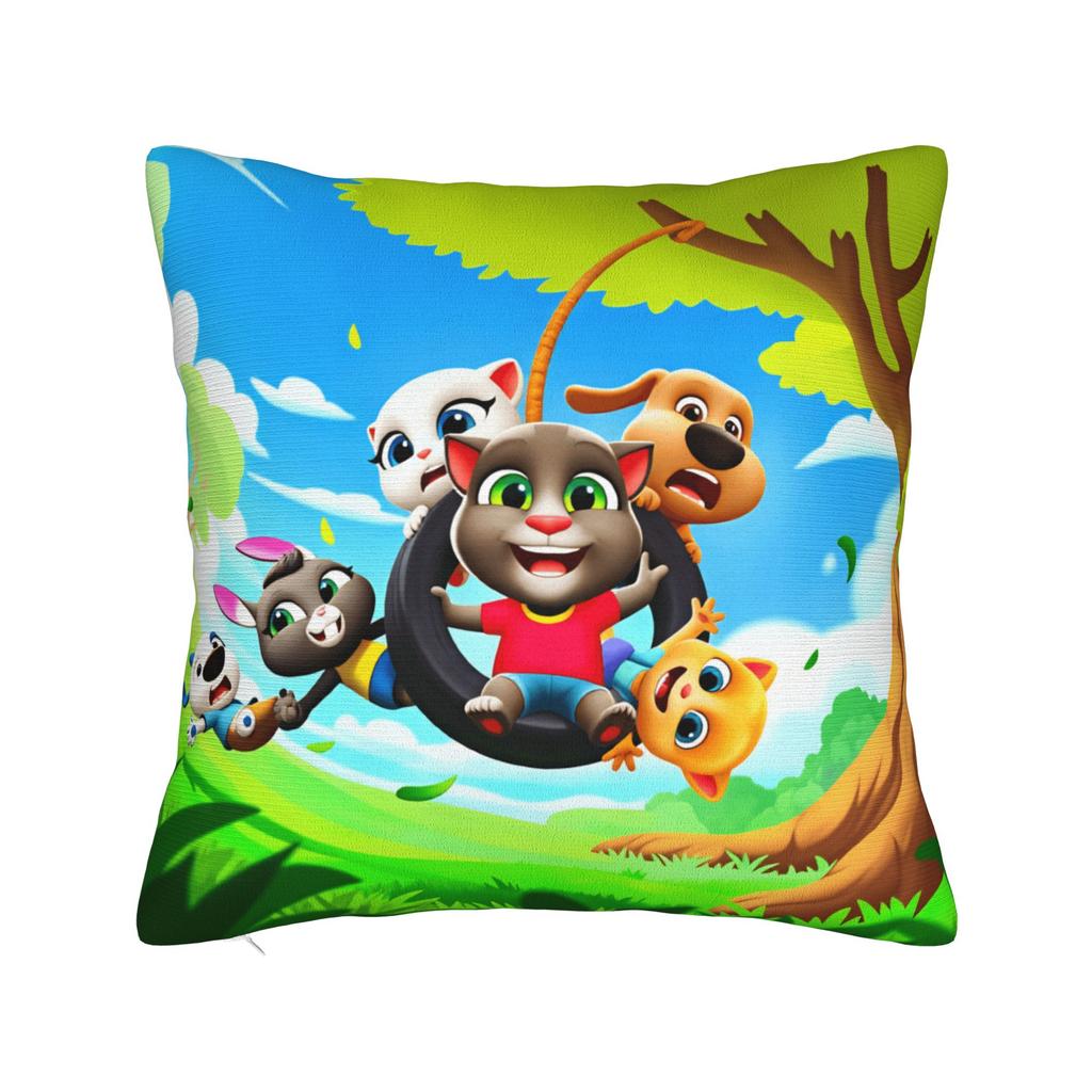 Decorative T-Talking T-Tom And F-Friends Pillowcases Fashion Pillow Case For Living Room Chair Soft Pillow Cover