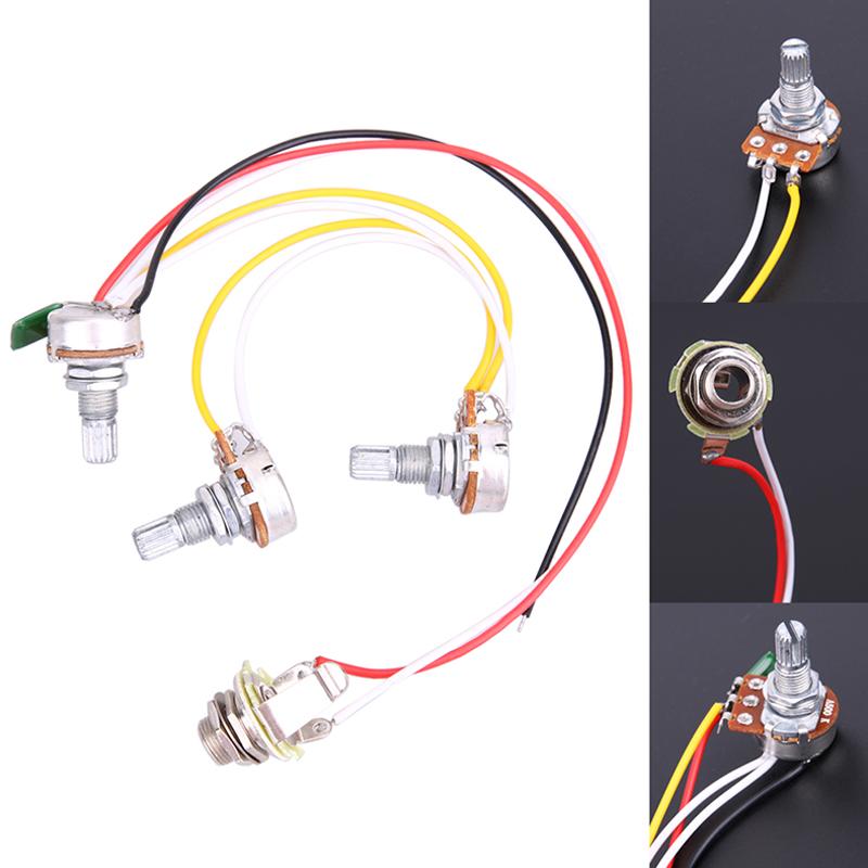 1 Set of JB Bass Guitar Wiring Harness-Prewired with 3-500k Pots Random Color