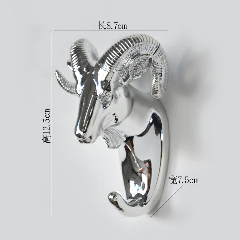 Europe Animal Shaped Hooks Deer Stags Rhino Horse Giraffe Elephant Head Wall Hanger Coat for Hat Hook Rack Holder Decoration