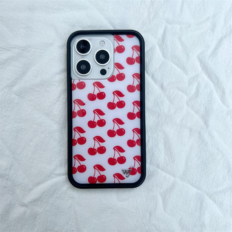 Wildflower 3D Girl Cherry Sweetheart for iPhone 16 15 14 13 12 17 Pro Max 16 Plus 15 WF Nara Smith x Happy Part Cartoon Cover