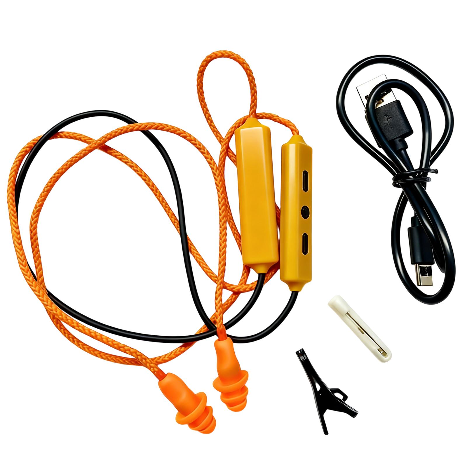 

Protection Ear Plugs Wired Bluetooth Headset For Work Noise Suppression Hearing Protection Bluetooth Earplug Headphones жёлтый