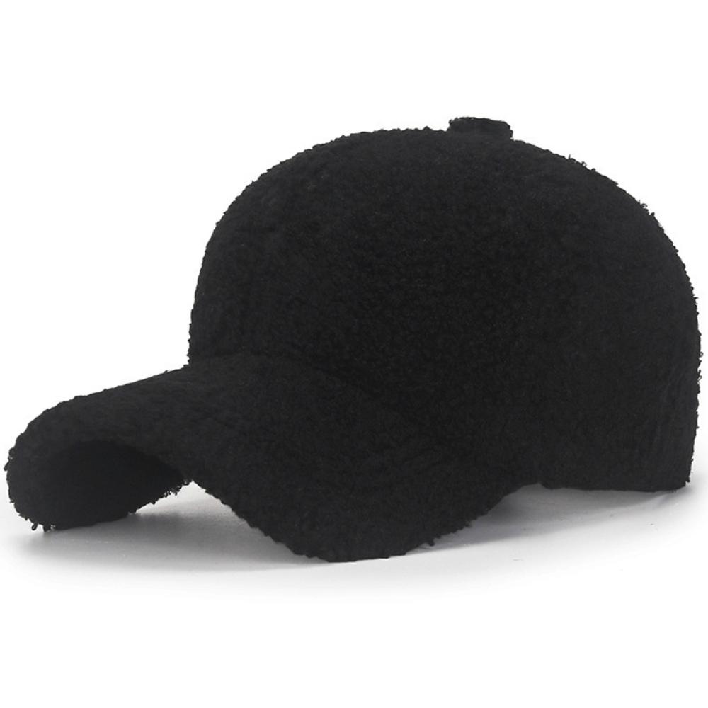 HT4927 Baseballkappe Berberfleece Herbst Winter Mützen für Männer Frauen Einfarbig Einfach Verstellbar Snapback Kappe Männlich Weiblich Baseballmütze