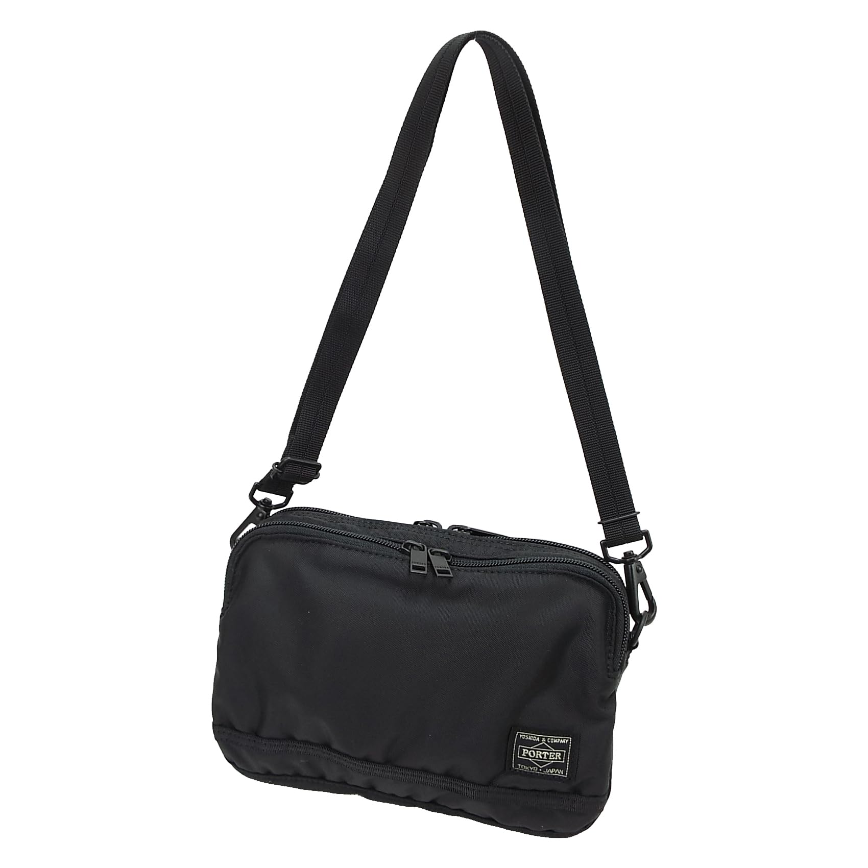 

[Porter] Flash Horizontal Shoulder Bag Yoshida Bag Men s Women s (BlackBLK)