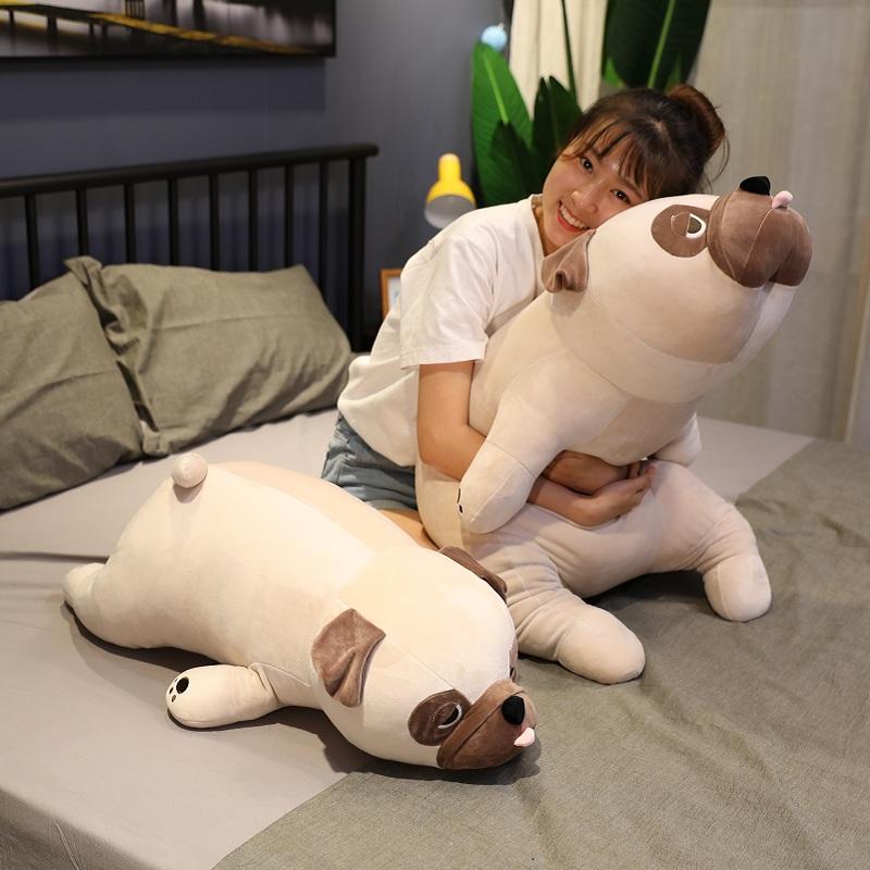 Heiß 55-90cm Große Größe Neu Niedliches Tier Kawaii Mops Hund Plüschtiere Schlafkissen Kinder Geburtstagsgeschenk Kind Mädchen Weihnachten Valentinstag