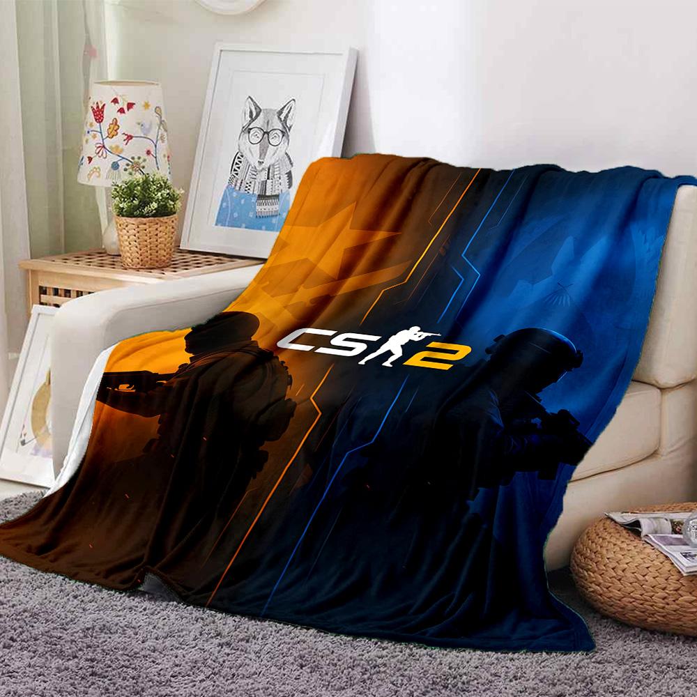 1pc Blanket - C-Counter strike2 CS2 Print Design,Lightweight Blanket for Sofa,Bed- Soft &Warm,Gift for All Seasons