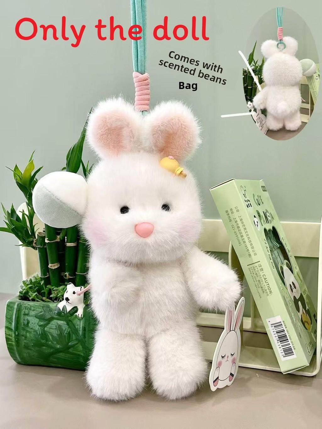 

Balloon Lollipop Cute Candy Bow Rabbit Plush Doll Pendant With Beads Fragrance Bunny Balloon