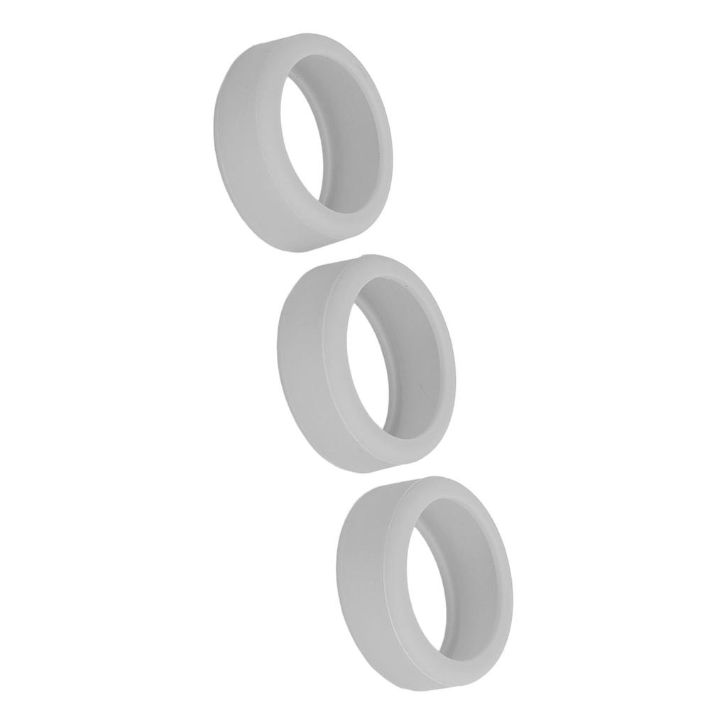 3PCS Silicone Ring Covers for Smart Ring Scratch Resistant Skin Friendly Elastic Ring Protector Protective Sleeve Grey S for Size 6 7 8 9 10