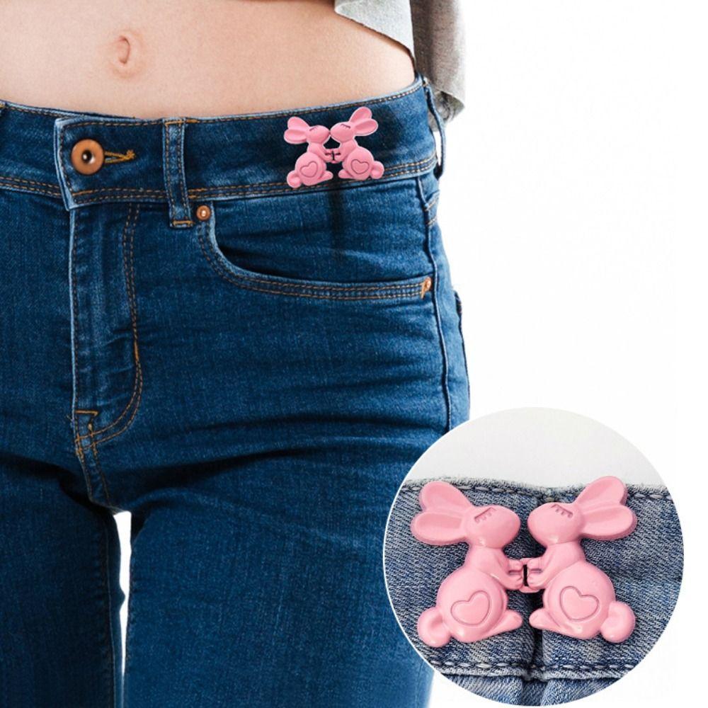 Waist Buckle Jean Fit Tighten Buckles Colorful Jean Buttons for Loose Jeans  Trousers