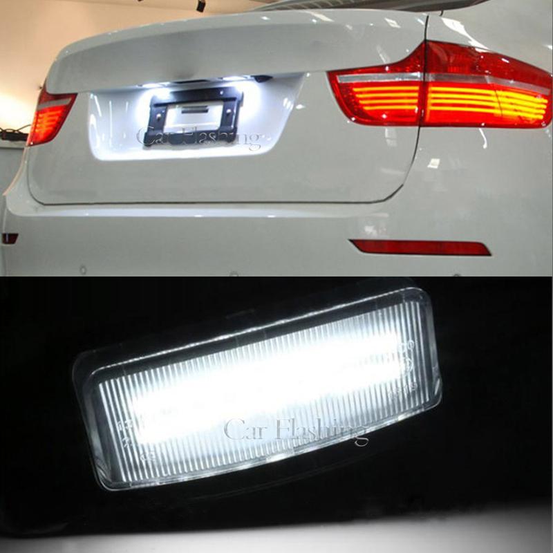 Error Free LED License Number Plate Lights For Mitsubishi Outlander Mk2 Mk3 Eclipse 3 4 Cross Galant Lancer Sportback Xpander