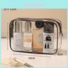 Modern Minimalist Pvc Travel Toiletry Bag With Large Capacity For Cosmetic And Bathroom Storage