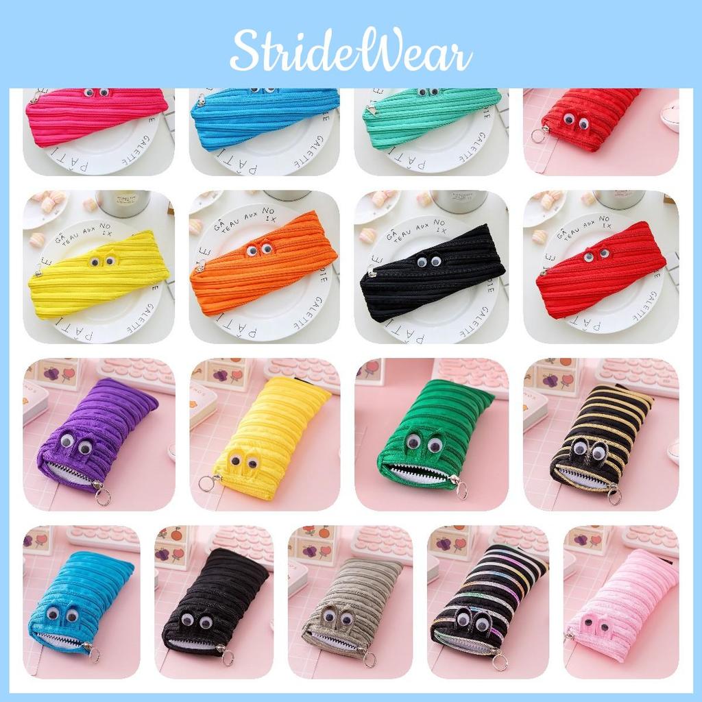 Unique Canvas Zipper Pencil Pouch For Students Fun And Quirky Korean Style Design