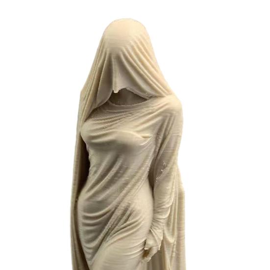 Tajemná socha ženy v masce 3D tištěný roucho Dámská socha pro stůl skříňku na víno polici krb stůl předsíň Dekor