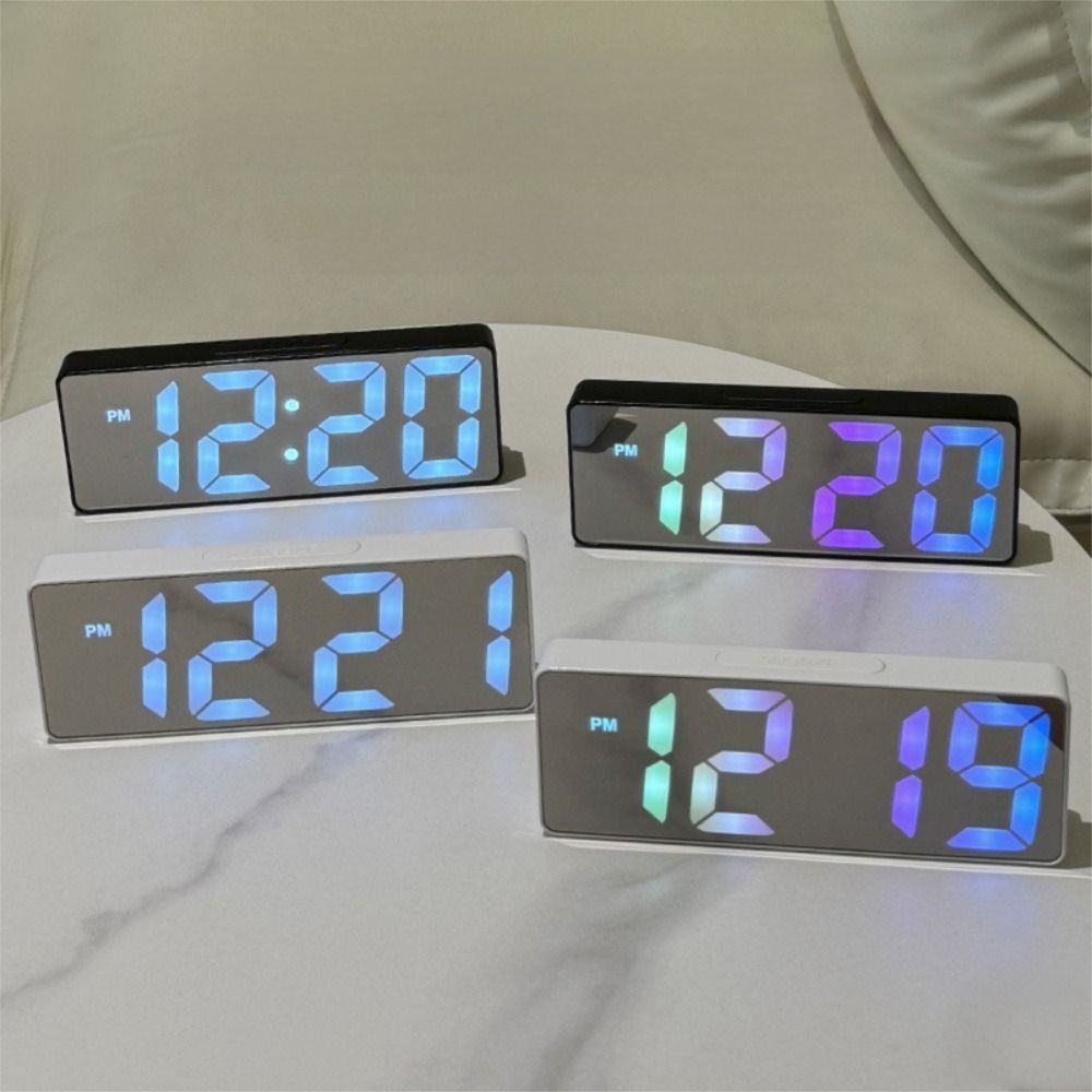 Temperature/Date Display Electronic Table Clock 12/24H Format LED Digital Clock  Bedroom