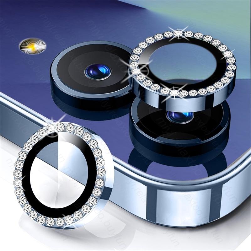 Luxury Diamond Metal Ring Camera Protector Case For Samsung Galaxy Z Flip 7 6 5G 9H Tempered Glass Lens Accessories