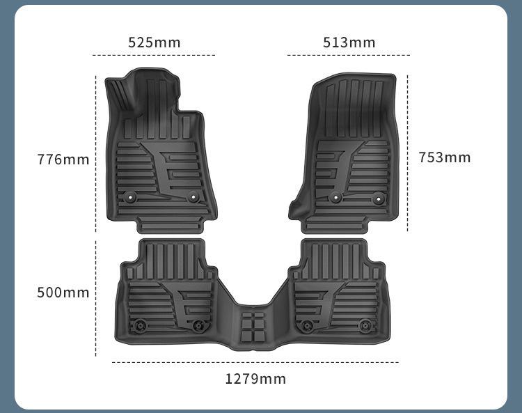 Eco-Friendly TPE Floor & Trunk Mats for 24-25 Cadillac CT5
