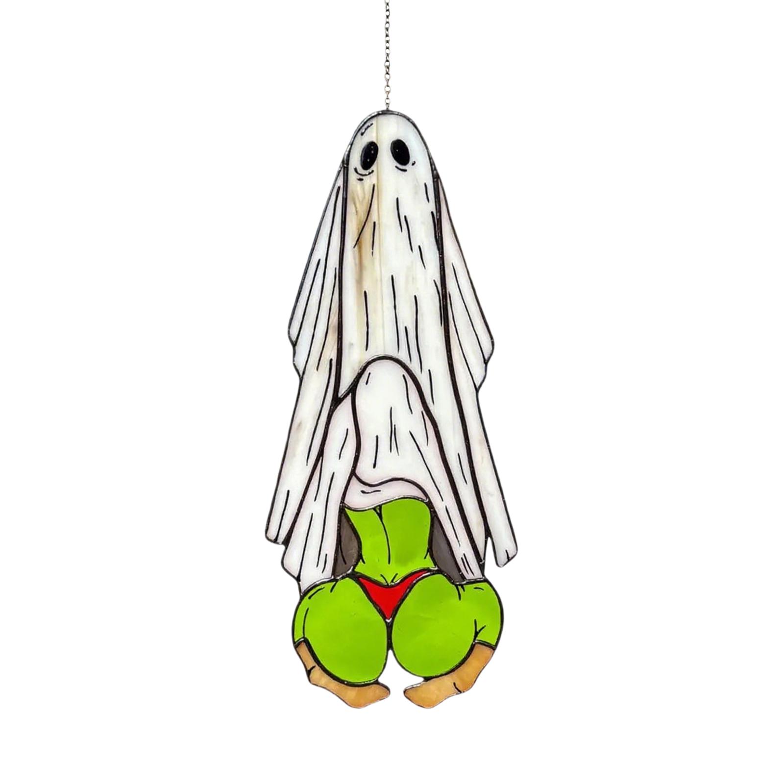 

2D Flat Acrylic Halloween Ghosts Pendant One Size