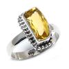 Natural Citrine Gemstone Handmade 925 Solid Sterling Silver Gift Ring S.8 G5N87