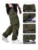 2024 Men's Summer Cargo Pants with Drawstring – Multi-Pocket, Casual Fit