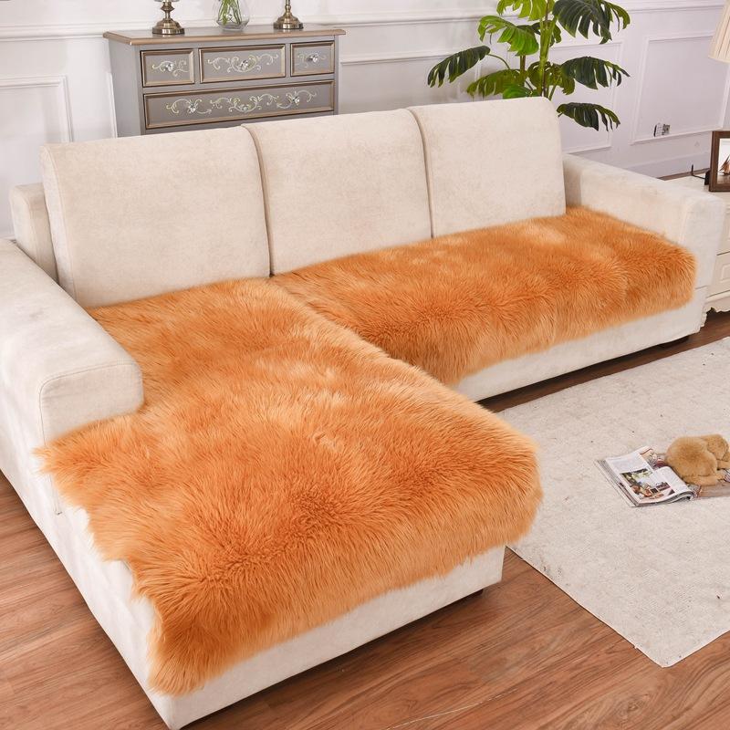 

Зимний свет, роскошный стиль, современный простой утолщенный теплый 7-образный чехол для дивана, полный комплект в европейском стиле 45*45CM