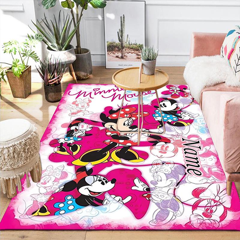 Custom 1Pc Minnie Mouse Adventure Rug Office Carpet Indoor Outdoor Entrance Doormat Nonslip Soft And Comfortable Living Room D916149
