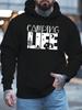 LIFE IN THE GREAT OUTDOORS New Fall And Winter Plush Sweatshirt for Men, Casual Hoodie Apparel Fea