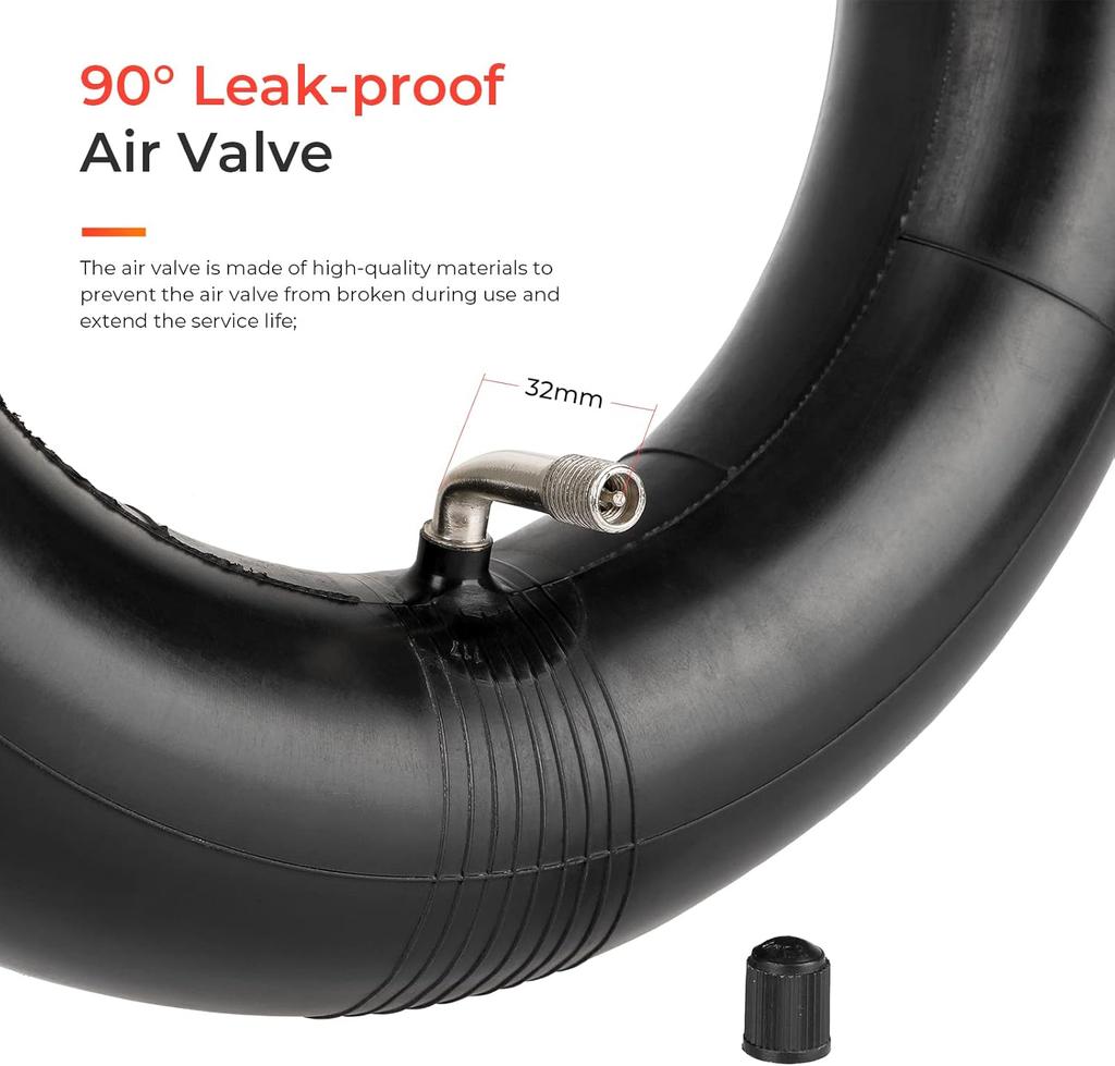 Enhanced 90/65-6.5 with 90 Degree Bend Replacement Tube for Dualtron Thunder Speedual Plus Zero 11X