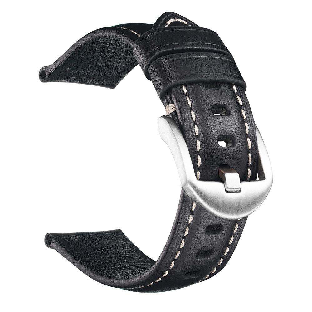 Watchband 20mm 22mm Quick Release Soft Strap Black Buckle and Silver Buckle Women&Men Watch Bracelet Accessories