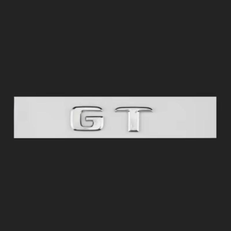 

Chrome Glossy Black ABS Car Rear Trunk Letters Badge Logo Emblem For GT GT43 GT50 GT53 GT63S AMG C190 Auto Accessories