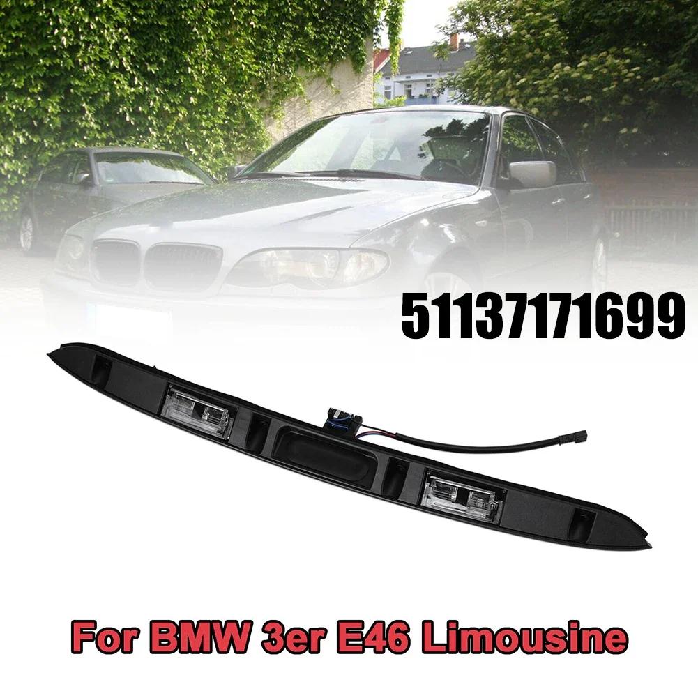 Kofferraumklappengriff mit Tastendruck für Kennzeichenbeleuchtung für BMW E46 325i 51137171699 Kunststoff Auto Zubehör Werkzeuge