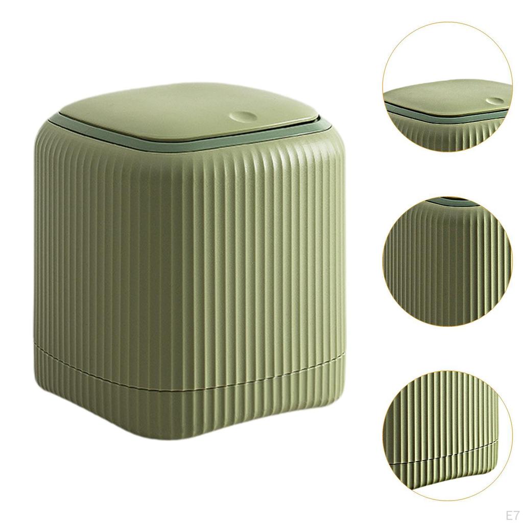 Cestino per rifiuti Countap Cestino Push Multiuso Pulsante 13.5x13.5x14.5 Cm Piccolo Contenitore per Riciclaggio