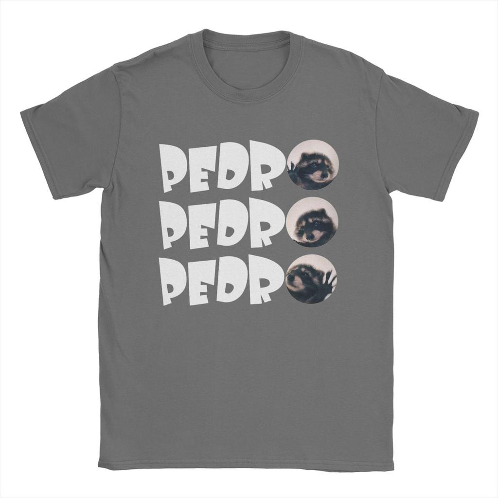 Men's T-Shirt Pedro The Dancing Raccoon Funny Cotton Tee Shirt Short Sleeve T Shirt Crew Neck Clothes Adult
