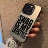 Letter Printed Pattern Phone Case Suitable for iPhone 17 16 15 14 13 12 11 Pro/Max/Plus Anti Drop and Shockproof Back Cover